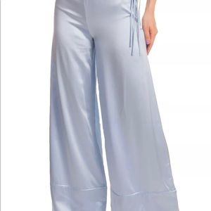 HELLESSY Silk Trousers Size 2 High Waist Wide Tie